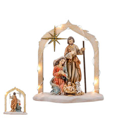 Misterio portal madera 16 cm luz ove
