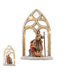 Misterio arcos madera 22 cm luz