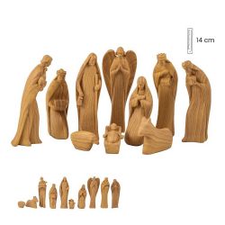 Misterio 10 piezas 14 cm madera lisa