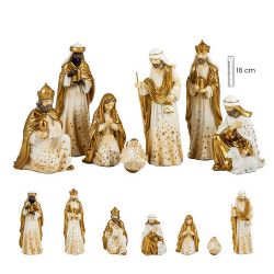 Misterio 17 cm 7 piezas crema oro