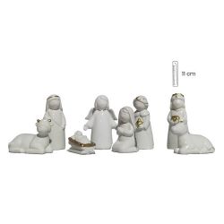 Misterio cermica 11 cm 8 piezas oro