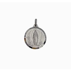 Medalla ondas virgen Lourdes plata