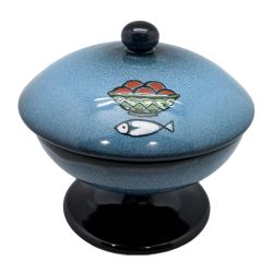 Cop�n de cer�mica esmaltada con iconograf�a c...