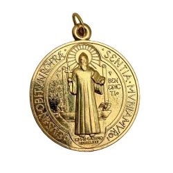 Medalla de San Benito dorada - 3 cm Medalla de San Benito dorada - 3 cm