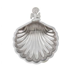 Concha lat�n plateado �ngel 11x14 cm