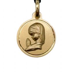 MEDALLA VIRGEN NI�A ORO 18 KT 14 MM
