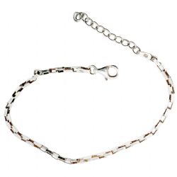 Pulsera de plata de ley - 19 cm