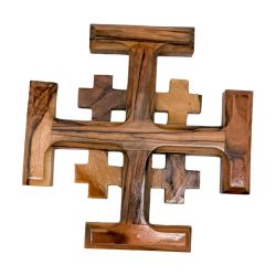 Cruz Jerusaln madera de olivo 9 x 9 cm