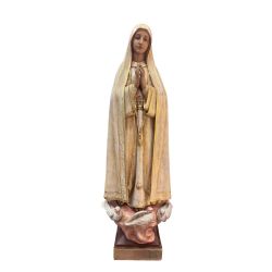 VIRGEN DE FATIMA PASTA DE MADERA 80 CM POLICR... VIRGEN DE FATIMA PASTA DE MADERA 80 CM POLICR...