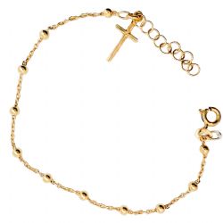 Pulsera denario de plata chapada con bolas de...