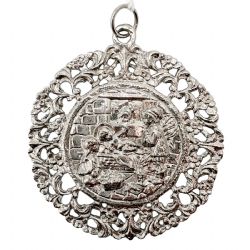 MEDALL�N CUNA LAT�N NI�O EN PESEBRE