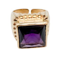 Anillo de obispo en plata de ley con ba�o de ...