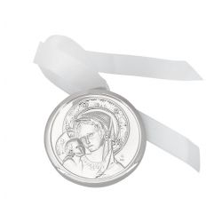 MEDALLA VIRGEN NI�O PLATA DE LEY 7 CM