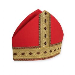 Mitra episcopal de pura lana con pasamanería ... Mitra episcopal de pura lana con pasamanería ...