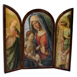 TRIPTICO MADERA OVAL, MEDIDAS CERRADO: ALT 27 C... TRIPTICO MADERA OVAL, MEDIDAS CERRADO: ALT 27 C...