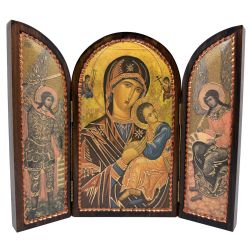 TRIPTICO MADERA OVAL, MEDIDAS CERRADO: ALT 20...