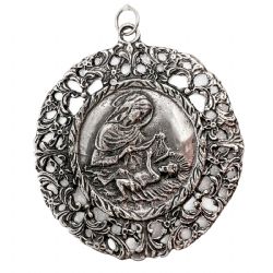 MEDALLA DE CUNA DE PLATA VIRGEN CON NIÑO MEDALLA DE CUNA DE PLATA VIRGEN CON NIÑO