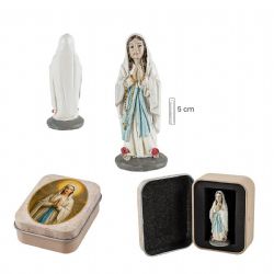 Virgen de Lourdes - Figura de resina en lata - ...