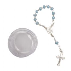 Denario perlado azul - Pulsera decenario