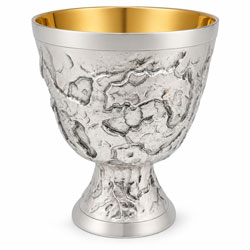 C�liz plateado barroco con copa de plata