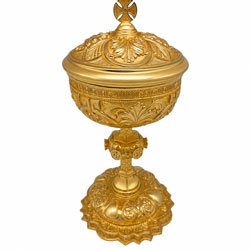 Copón de plata de ley dorado - 28 x 12 cm Copón de plata de ley dorado - 28 x 12 cm