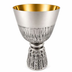 C�liz �ltima Cena con copa de plata - 17 x 10...