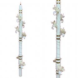 Cirio decorado con flores modelo 020 - 60 cm ...