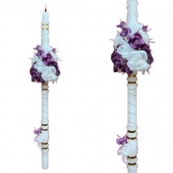 Cirio decorado con flores modelo 023 - 60 cm ...