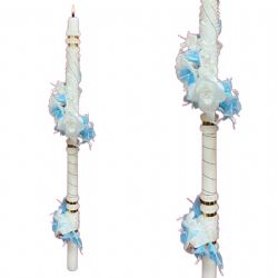Cirio decorado con flores modelo 031 - 60 cm ...
