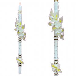 Cirio decorado con flores modelo 042 - 60 cm ...