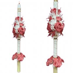 Cirio decorado con flores modelo 093 - 60 cm ... Cirio decorado con flores modelo 093 - 60 cm ...