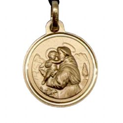 Medalla de San Antonio con el Niño en oro de... Medalla de San Antonio con el Niño en oro de...