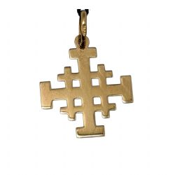  Cruz de Jerusal�n en oro de 18 quilates de 12 mm 