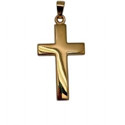 Cruz plana sin Cristo en oro de 18 quilates ... Cruz plana sin Cristo en oro de 18 quilates ...