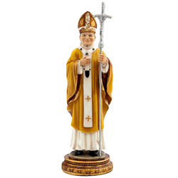 Imagen de San Juan Pablo II en resina de poli...