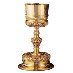 Cliz barroco con decoracin en altorrelieve