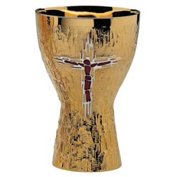 Cliz contemporneo con motivo de Cristo cruc...
