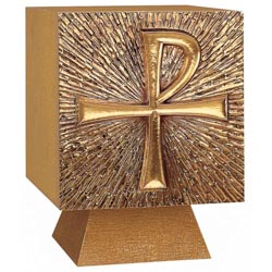 Sagrario moderno con Crismn (PX) en relieve ...