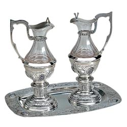 Vinajeras estilo plateresco - Artesana Sacra
