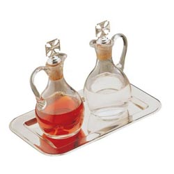 Vinajeras clsicas en cristal con bandeja de ...
