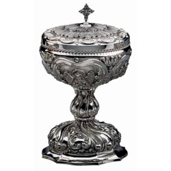 Copn barroco en latn plateado con copa inte...