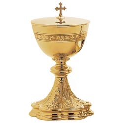 Copn gtico en metal dorado