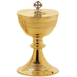 Copn celta en metal dorado con corona de esp...
